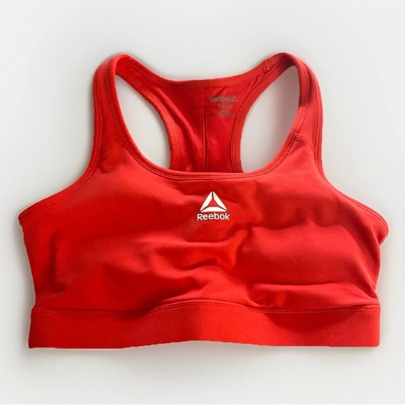 Reebok Bra Womens Large Sports Racerback Logo  Athletic Red Size Small - Picture 1 of 9